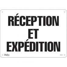 Zenith Safety Products SGM175 - "Réception et Expédition" Sign