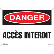 Zenith Safety Products SGM262 - "Accès Interdit" Sign