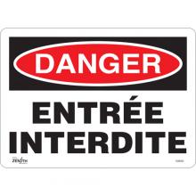 Zenith Safety Products SGM266 - "Entrée Interdite" Sign