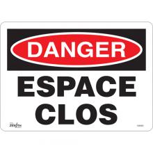 Zenith Safety Products SGM368 - "Espace Clos" Sign