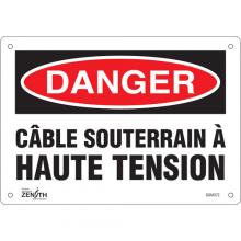 Zenith Safety Products SGM372 - "Câble Souterrain À Haute Tension" Sign
