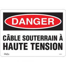 Zenith Safety Products SGM374 - "Câble Souterrain À Haute Tension" Sign