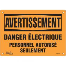 Zenith Safety Products SGM396 - "Danger Électrique" Sign