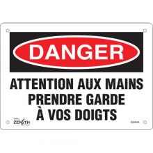 Zenith Safety Products SGM446 - "Prendre Garde À Vos Doigts" Sign