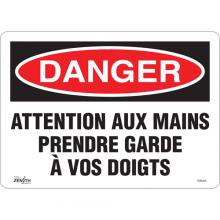 Zenith Safety Products SGM448 - "Prendre Garde À Vos Doigts" Sign