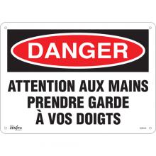 Zenith Safety Products SGM449 - "Prendre Garde À Vos Doigts" Sign