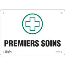 Zenith Safety Products SGM488 - "Premiers Soins" Sign