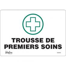 Zenith Safety Products SGM493 - "Premiers Soins" Sign