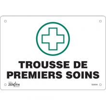 Zenith Safety Products SGM494 - "Premiers Soins" Sign