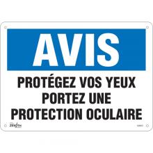 Zenith Safety Products SGM557 - "Protégez vos Yeux" Sign