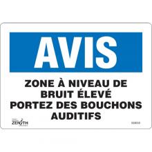 Zenith Safety Products SGM559 - "Portez Des Bouchons Auditifs" Sign