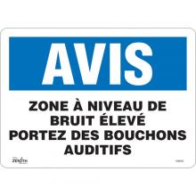Zenith Safety Products SGM562 - "Portez Des Bouchons Auditifs" Sign