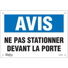 Zenith Safety Products SGM596 - "Ne Pas Stationner" Sign