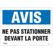 Zenith Safety Products SGM598 - "Ne Pas Stationner" Sign