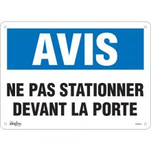 Zenith Safety Products SGM600 - "Ne Pas Stationner" Sign
