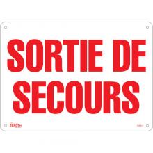 Zenith Safety Products SGM611 - "Sortie De Secours" Sign