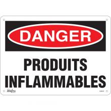 Zenith Safety Products SGM635 - "Produits Inflammables" Sign