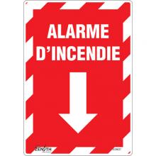 Zenith Safety Products SGM637 - "Alarme D'Incendie" Arrow Sign