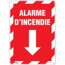 Zenith Safety Products SGM641 - "Alarme D'Incendie" Arrow Sign