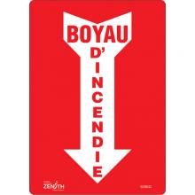 Zenith Safety Products SGM643 - "Boyau D'Incendie" Arrow Sign