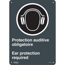 Zenith Safety Products SGM678 - "Protection Auditive Obligatoire - Ear Protection Required" Sign