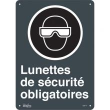 Zenith Safety Products SGM717 - "Lunettes De Sécurité Obligatoires" Sign