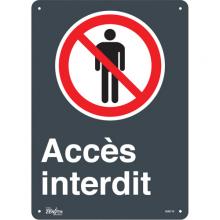 Zenith Safety Products SGM719 - "Accès interdit" Sign