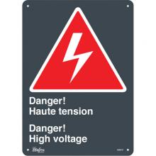 Zenith Safety Products SGM747 - "Haute Tension/High Voltage" Sign