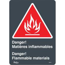 Zenith Safety Products SGM751 - "Flammable Materials/Matières Inflammable" Sign