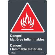 Zenith Safety Products SGM753 - "Matières Inflammables/Flammable Materials" Sign