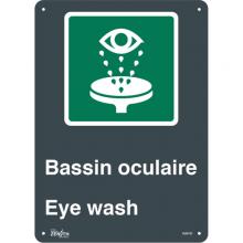 Zenith Safety Products SGM765 - "Bassin Oculaire/Eye Wash" Sign