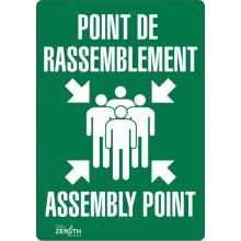 Zenith Safety Products SGP168 - "Point de rassemblement/Assembly Point" Sign