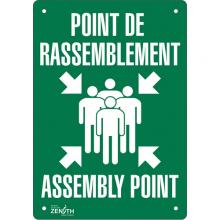 Zenith Safety Products SGP172 - "Point de rassemblement/Assembly Point" Sign