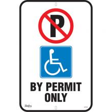 Zenith Safety Products SGP338 - "By Permit Only" Parking Sign