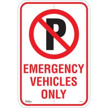 Zenith Safety Products SGP344 - No Parking "Emergency Vehicles Only" Sign
