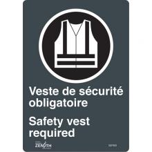 Zenith Safety Products SGP400 - "Port du dossard obligatoire/Safety Vest Required" Sign