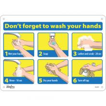 Zenith Safety Products SGU297 - "Don't Forget to Wash Your Hands" Pictogram Sign