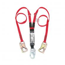 PIP Canada FP7371TT/6 - PIP DYNAMIC ENERGY ABSORBING LANYARD, TWIN ADJUSTABLE 1IN, RED / BLACK, 6 FT, CERTIFIED CSA Z259