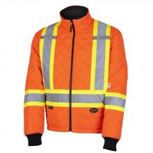 Pioneer V117015A-2XL - Hi-Viz Orange Quilted Freezer/Work Safety Jacket - 2XL