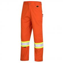 Pioneer V2540550-42X30 - FR-Tech® 88/12 - Arc Rated 7 oz Hi-Viz Safety Pants - Hi-Viz Orange - 42x30