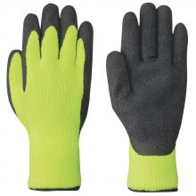 Pioneer V5010560-L - Hi-Viz Yellow/Green Double Nitrile Seamless Knit Winter Grip Glove - L