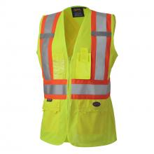 Pioneer V1021170-4XL - Tear-Away Mesh Back Zip Front Safety Vests - Tricot Polyester