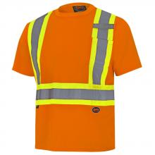 Pioneer V1051150-2XL - Hi-Viz Bird's-Eye Safety T-Shirt - Hi-Viz Orange - 2XL