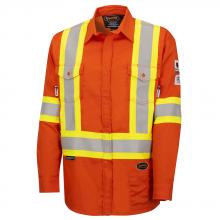 Pioneer V2540460-2XL - FR-TECH® Flame-Resistant Safety Shirt - Hi-Viz Orange - 2XL