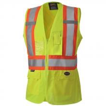 Pioneer V1021860-2XL - Hi-Viz Women's Safety Vest - Hi-Viz Yellow/Green - 2XL