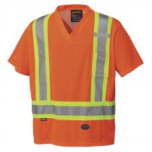Pioneer V1050350-2XL - Hi-Viz Safety T-Shirts - Polyester Mesh - Chest Pocket - Orange - 2XL