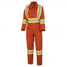 Pioneer V2020450-2XL - Orange Women's Safety Polyester/Cotton Coverall - 2XL