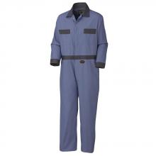 Pioneer V2010110-36 - Navy Cotton Coverall with Concealed Brass Buttons - 36