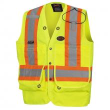 Pioneer V1010340-2XL - Surveyor's Safety Vests - 600 Denier Polyurethane Coated Oxford Polyester