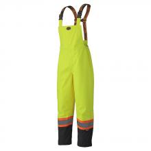 Pioneer V1200460-2XL - Hi-Viz Yellow/Green 300D Trilobal Ripstop Waterproof Safety Bib Pants with PU Coating - 2XL